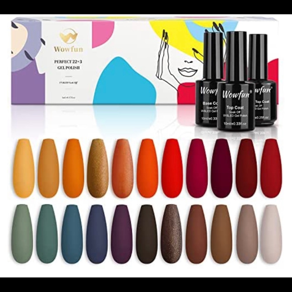 22 different gel nail polishes NIB